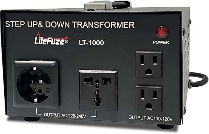 LiteFuze LT Series 1000 Watt Voltage Converter Transformer Step Up/Down - 110v by LiteFuzeBrand