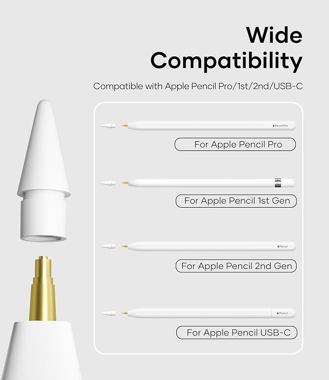 Replacement Pencil Tips for Apple Pencil Pro, Pen Tips for Apple Pencil 2nd - Image 6