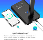 Ambertronix LED Desk Lamp with USB Charging Port, Dimmable Eye-Caring Reading - Image 3