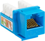 Cmple - 10 Pack Cat6 Keystone Jack Insert Punch Down RJ45 Connectors RJ45 - Image 2