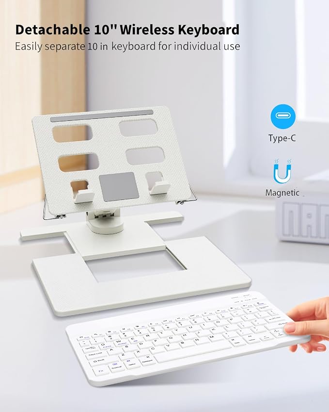 Desk Stand and Bluetooth Keyboard Combo - Image 7