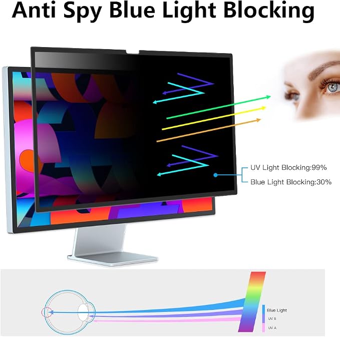 FILMEXT 27 inch privacy screen for monitor compatible - Image 7