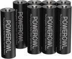 POWEROWL Rechargeable AA Batteries, 2800mAh High Capacity Batteries 1.2V NiMH by POWEROWL