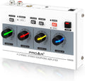 4 Channel Headphone Amplifier 7 Color Light Headphones Amp by PROAR