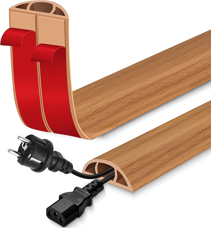 Floor Cord Cover for Wires on Floor Self Adhesive Cord Hider Floor Cable by EYAYEN