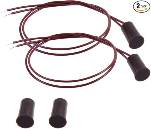 2PCS Recessed Wired Security Window Door Contact Sensor, Normally Closed NC by FOCMKEAS