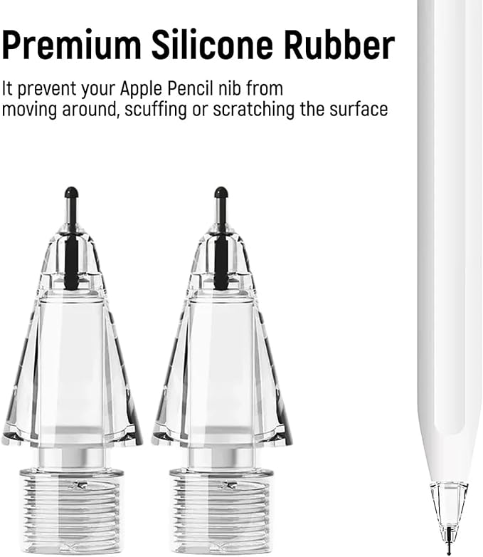 Replacement Tips for Apple Pencil, Upgraded Mix iPencil Tip for iPad Pro/USB-C - Image 3