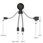 Mr Bio 4 in 1 Multi USB Cable Octopus Design Black - Image 3