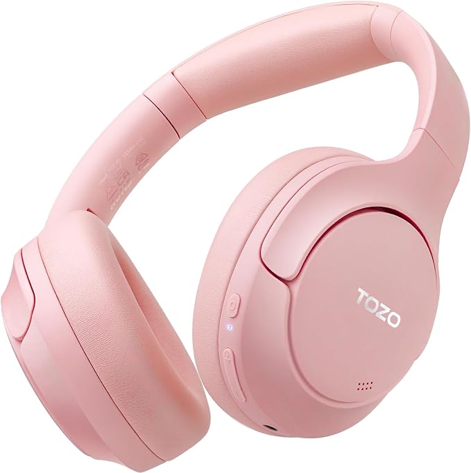 TOZO HT2 Hybrid Active Noise Cancelling Headphones, Wireless Over Ear Bluetooth by TOZO