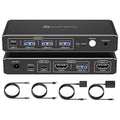 KVM Switch 1 Monitors 2 Computers 4K@60Hz USB C HDMI KVM Switch 2 Port by FQUANMAP