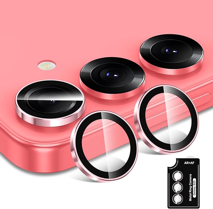 for Samsung Galaxy S25 Camera Lens Protector, Individual Metal Ring Tempered - Image 2