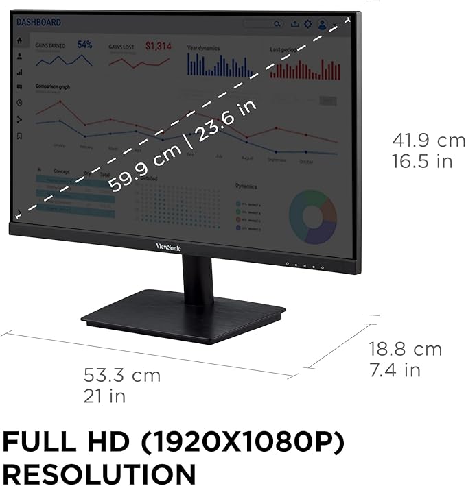 ViewSonic VA2409M 24 Inch IPS Full HD 1080p Monitor - Image 3