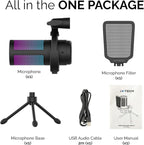 IXTECH USB Gaming Microphone for PC, RGB Condenser Microphone - Image 9