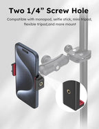 VRIG Phone Tripod Mount with Cold Shoe Adapter, Phone Holder Clip Connector - Image 4