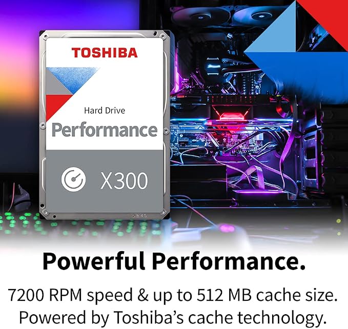 Toshiba X300 4TB Performance & Gaming 3.5-Inch Internal Hard Drive – CMR SATA 6 - Image 3