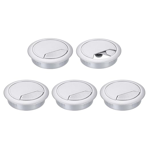 uxcell 5 Pcs 60mm Desk Grommet, Plastic Cable Hole Cover, Wire Cord Cable by uxcell