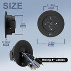 3in TV Cable Hider Wall Kit, YCLYC Large TV Cord Hider - Image 3
