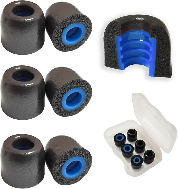 Small Memory Foam Tips Replacement Earbuds Tips Fit 4.5mm-6mm Anti-Slip by EarbudsTipsAccessories