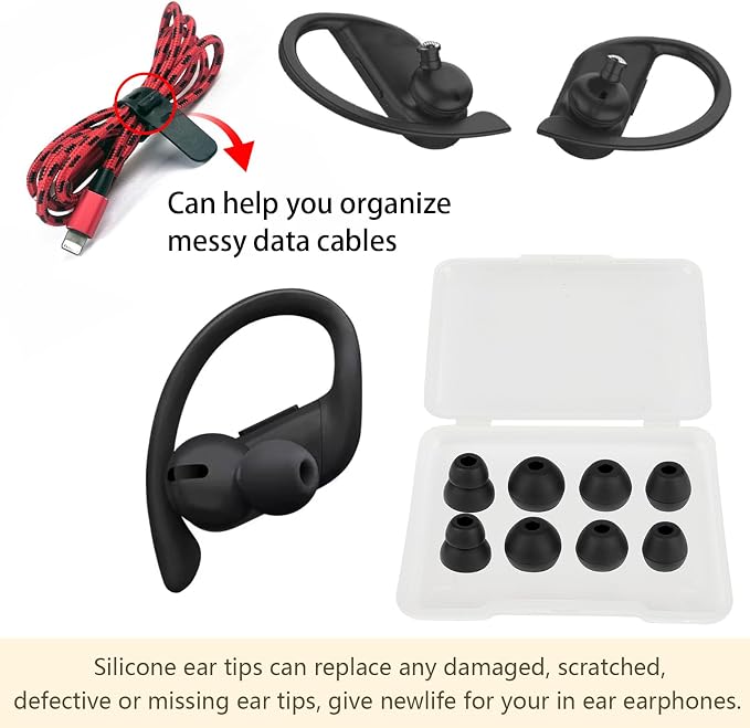 Silicone Replacement Earbud Tips Ear Tips Compatible - Image 3