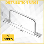 50 Pcs Distribution Rings Aluminum D Ring - Image 2