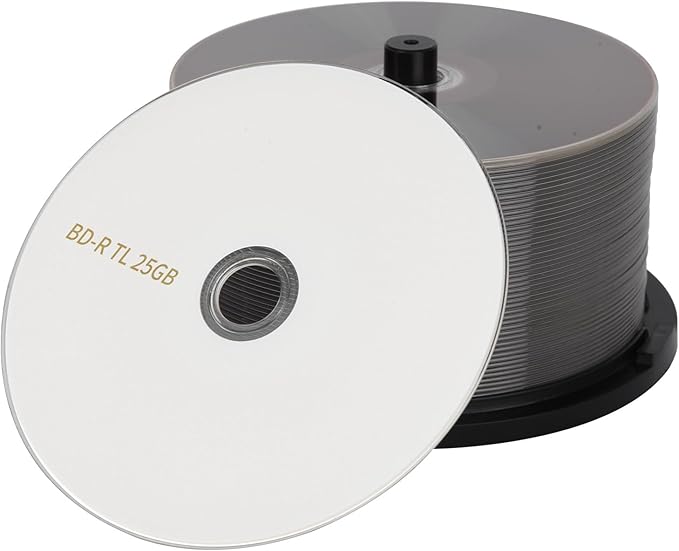 BD-R BDR 25GB Single Layer Blue Blu-ray Recordable Media Disc Upto 6X by MAWFOZIN