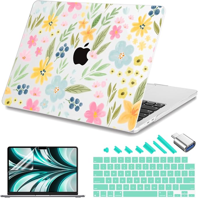 Teryeefi for MacBook Air 13.6 inch Case M4 A3240/M3 A3113/M2 A2681, Hard Shell by Teryeefi