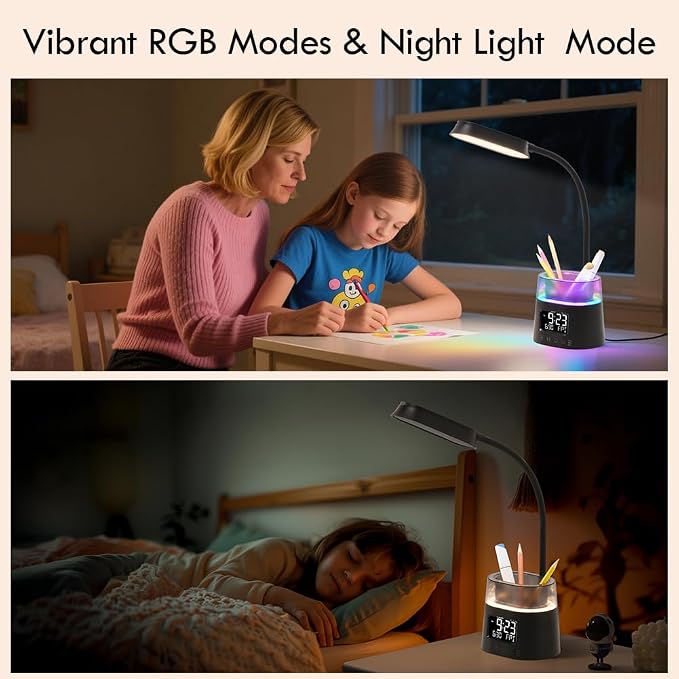 WILIT LED Kids Desk Lamp, Dimmable Study Lamp - Image 2
