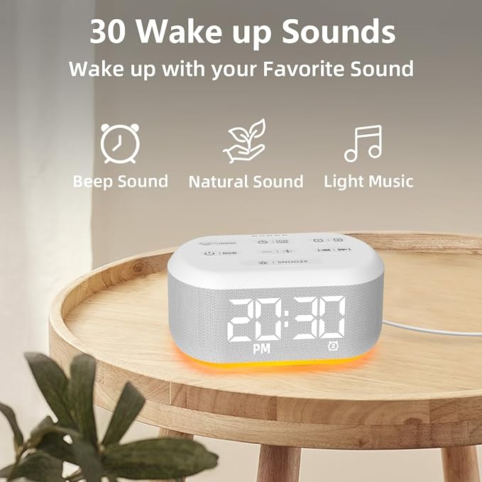 Brown Noise Machine Small Digital Alarm Clock Sound Machine - Image 4