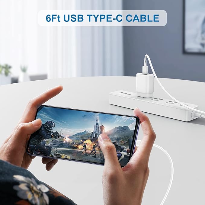 Type C Charger, 2 Pack 25W PD USB C Wall Charger Super Fast Charging Block & - Image 7