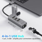 USB-C to Ethernet Adapter, WALNEW USBC to RJ45 LAN Adapter, Gigabit Cat Network - Image 2