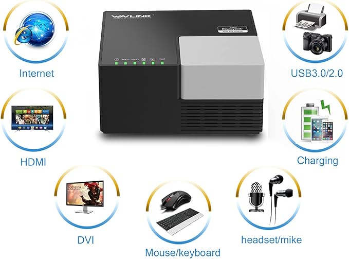 WAVLINK USB 3.0 Laptop Docking Station Dual Monitors, DisplayLink Computer Dock - Image 7