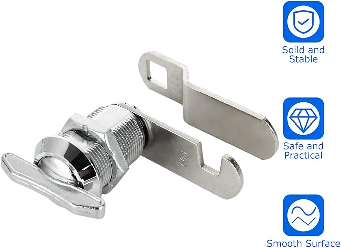 1" Thumb Operated Offset Cam Lock, RV Compartment Camper Storage Door, Cabinet - Image 4