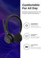 Lenovo Wireless VoIP Headset Teams Certified, Noise-Canceling Mic, USB-A - Image 2