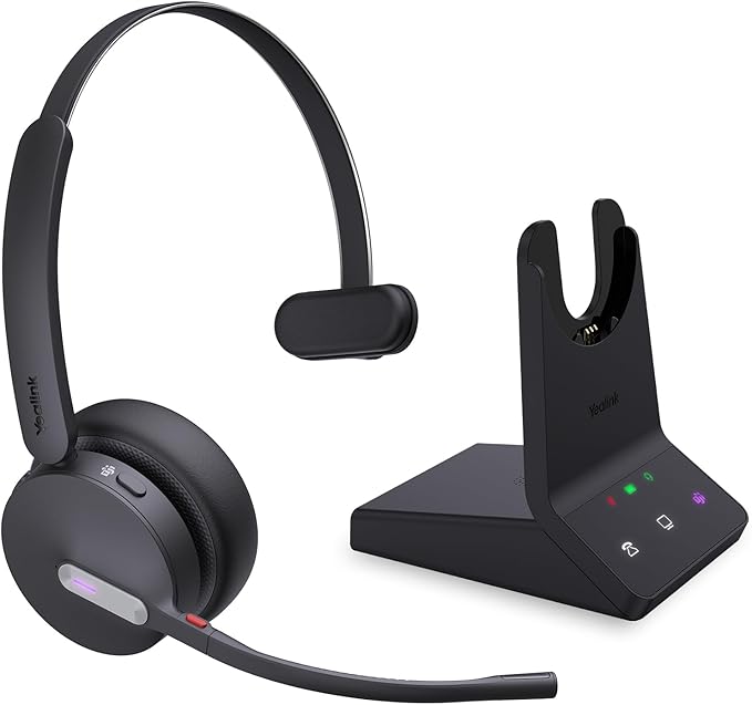 Yealink WH64 Teams Mono DECT & Bluetooth Wireless Headset, 606ft Range by RedefineYourWorkplace