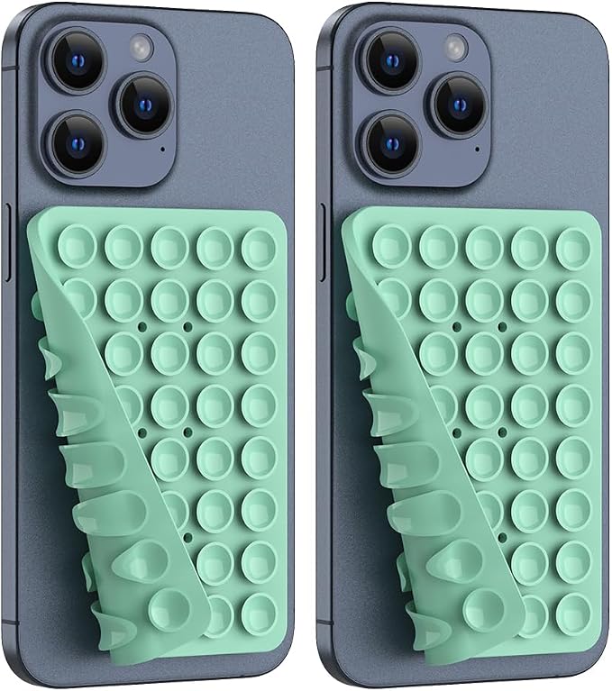 2PACK Silicone Double Sided Suction Phone Case Mount, Detachable Hands Free & by CMZZ
