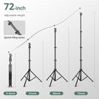 SENSYNE 72" Phone Tripod, Extendable Cell Phone Tripod Stand, Selfie Stick - Image 4