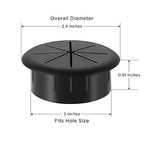 HYCC 2 Inch Desk Grommet Black, Desk Hole Cover - Image 4