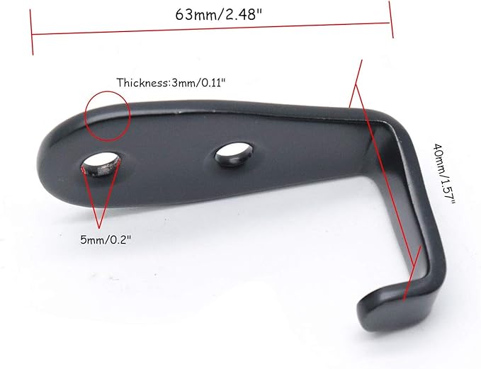 Flyisland Wall Hooks 8 Pcs, Coat Hooks Garage Hook Wall Mounted Hat Hangger - Image 4