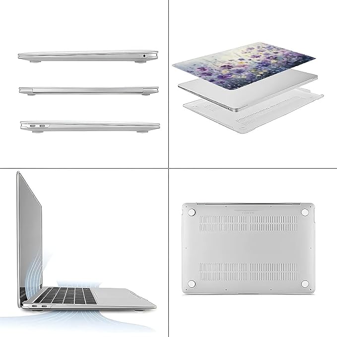 Compatible with MacBook Air 13.3 13.6 Inch Case 2022 2021 2020 2019 Plastic - Image 3