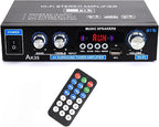 AK35 Stereo Amplifier Home Audio Bluetooth 5.0 Max 200W 2.0 Channel Mini by WOOPKER