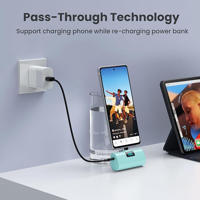 Portable Charger for iPhone 16/15 Series, 5200mAh PD USB C Power Bank Built-in - Image 6