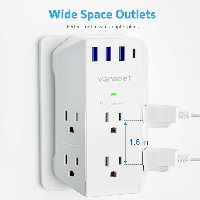 Outlet Extender, Vansoet 6 Outlet Splitter - Image 5