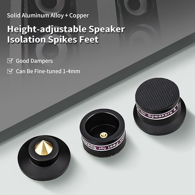 HiFi Speaker Spikes IF03B by Audiocrast, Speaker Vibration Dampener Stand Feet - Image 9