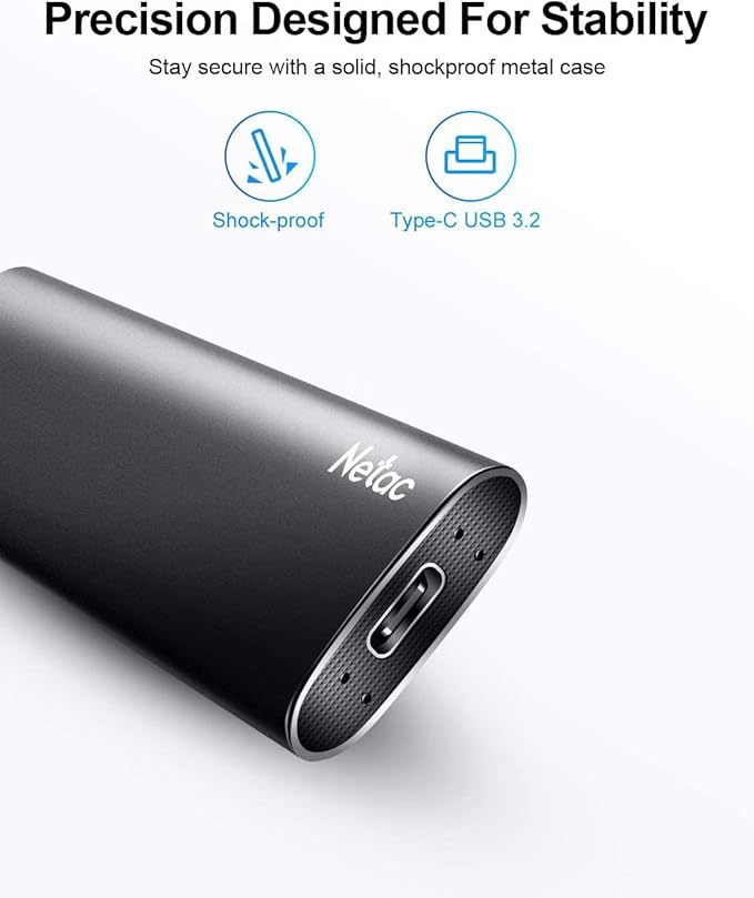 Netac 2TB Portable SSD USB 3.2 Gen 2 External Solid State Drive Backup Slim - Image 5