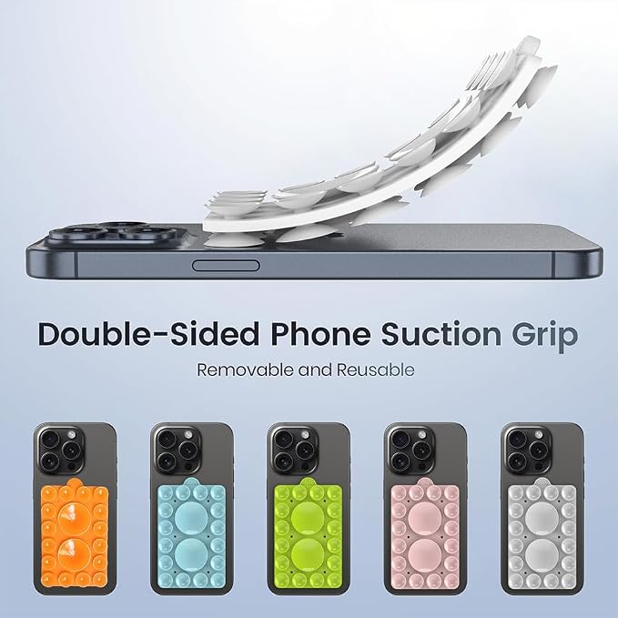 ZYCCER Double Sided Silicone Suction Phone Holder Mount, Compatible - Image 6