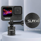 Aluminum 1/4 inch 20 Camera Mount, 360 Degree Rotation Tripod Mount Adapter - Image 2