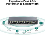 2.5G Ethernet Switch, 8 Ports Multi-Gigabit Ethernet Switch, Plug & Play - Image 2
