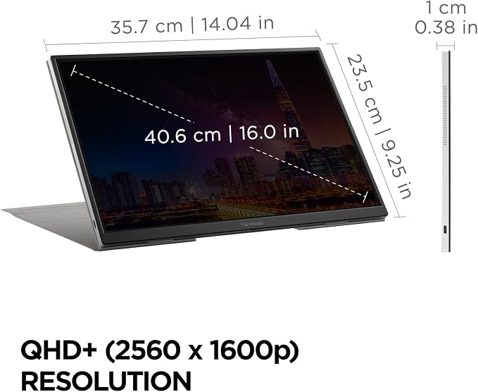 ViewSonic VG1656-2K 16 Inch WQXGA 1600p IPS Portable Monitor - Image 6