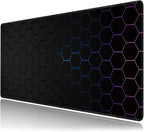 Hexagon Honeycomb Large Mouse Pad, Gaming Keyboard Desk Pad, Extended Mouse Mat by BAHDSISFA