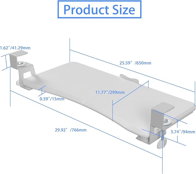 suptek Keyboard Tray Under Desk Pull Out - Image 5